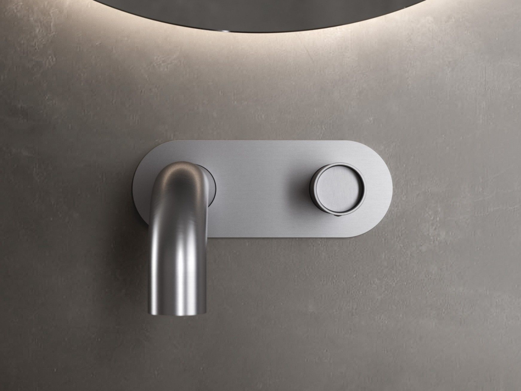 Смеситель для раковины из нержавеющей стали с пластиной Rubinetterie Treemme Watertube ARCH-00042828 - Вид №1