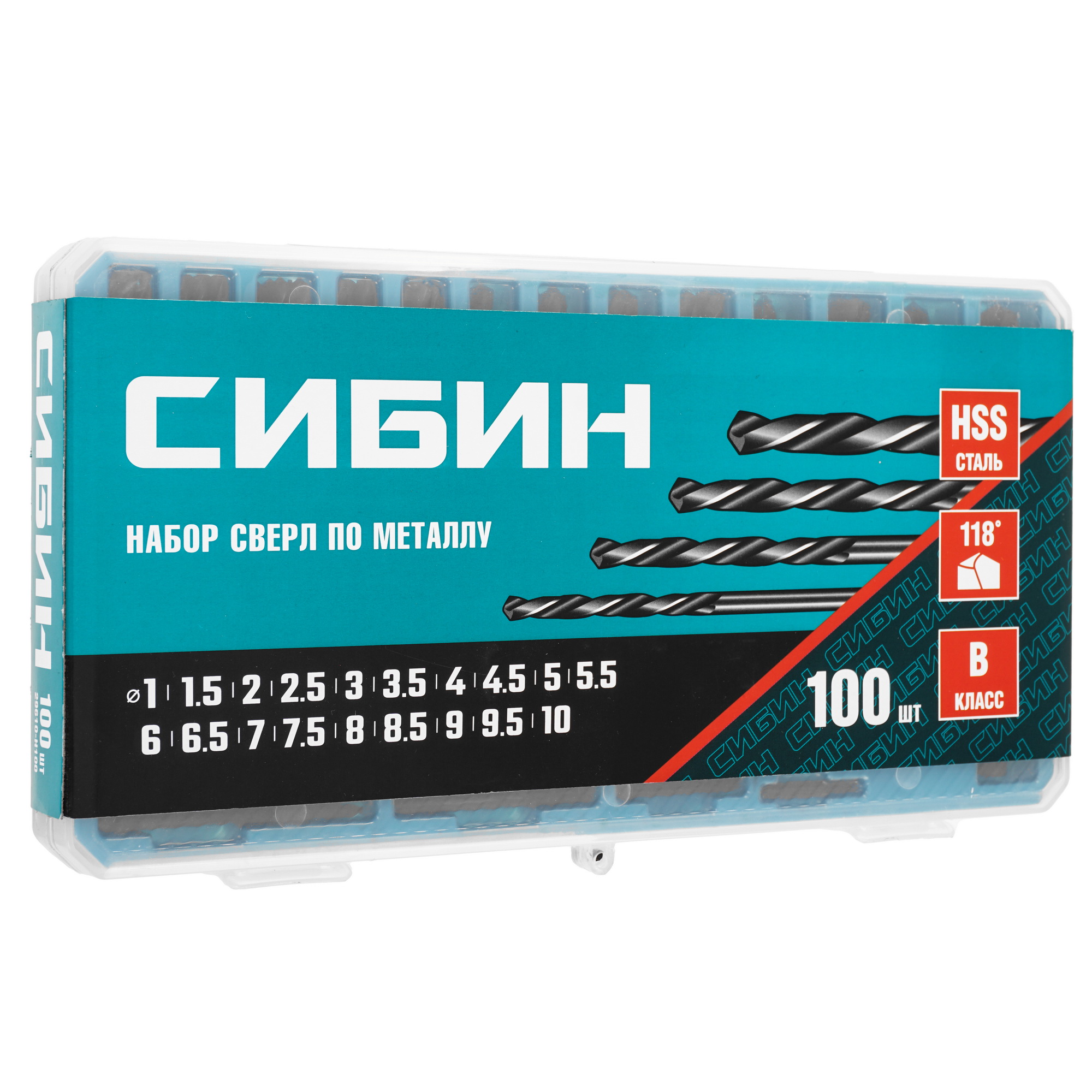 Набор сверл СИБИН 29610-H100 9162958 STDN-0063933 - Вид №2