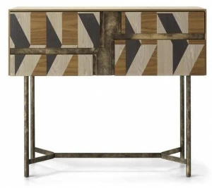 Arte Brotto Консоль из дерева с ящиками с инкрустацией Leonardo L1850