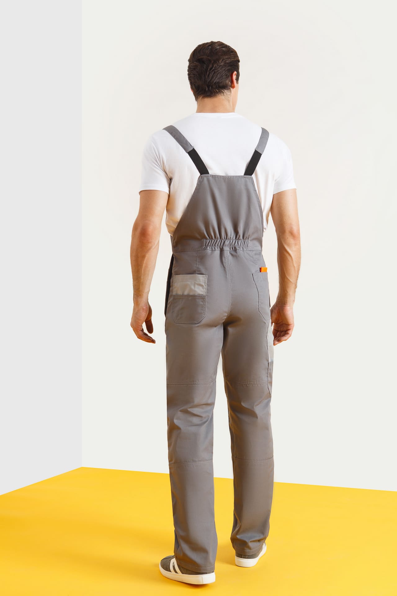 69439 Полукомбинезон "Профессионал-2" темно-серый со светло-серым  Летняя спецодежда  размер 64-66/182-188  - Вид №3