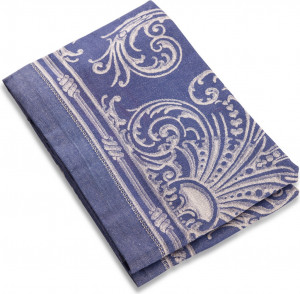 10638717 Яковлевский жаккард Скатерть прямоугольная Яковлевский Жаккард Фейерверк 178х229см синяя, полулен Ткань