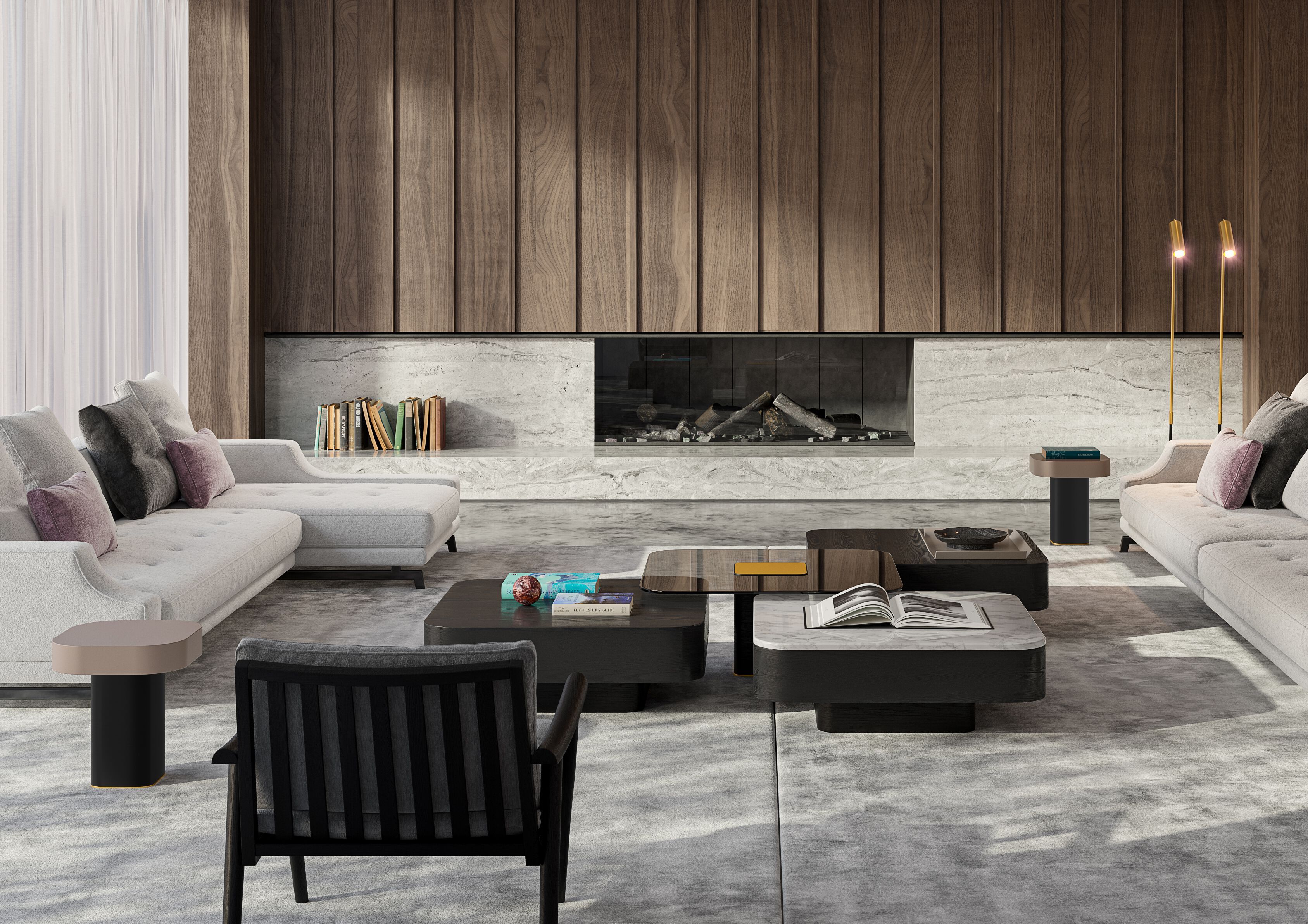 Деревянный журнальный столик Vibieffe 9150 QUADRI TONDO ARCH-00061318