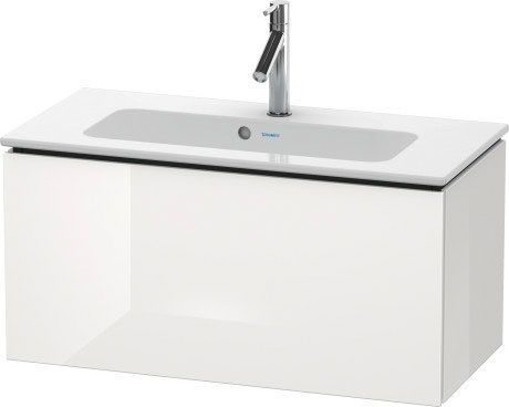 LC615704040 Тумбочка подвесная компакт L-Cube #LC6157 820 x 391 мм Черный глянцевый лак Duravit - Вид №2