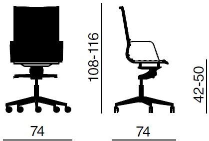 Quadrifoglio Стул для руководителя Diva sun-id-1398578 - Вид №1