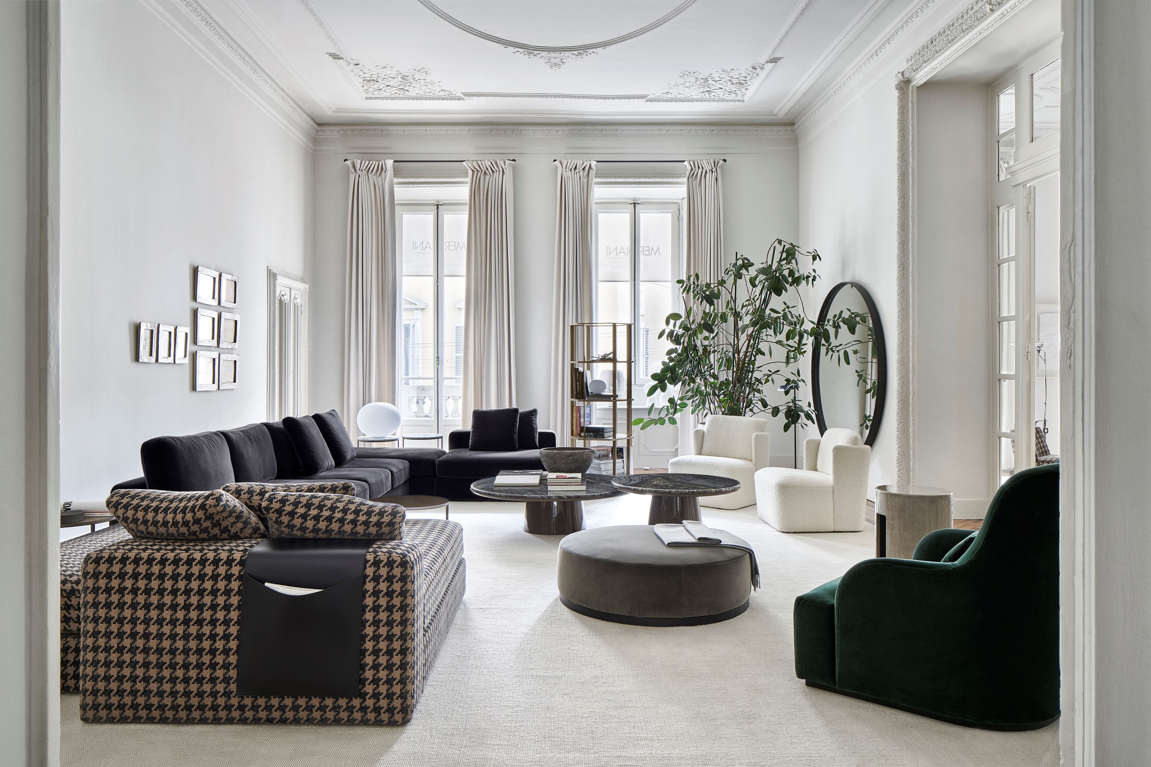 Ткань круглый съемный пуфик Meridiani BRONS ARCH-00017834 - Вид №3