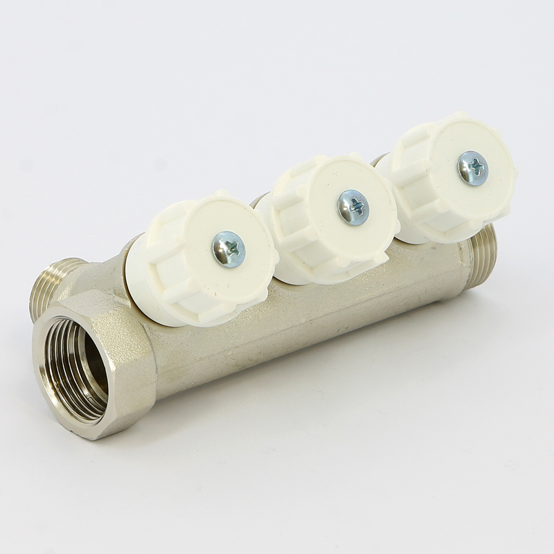 Коллектор НВ 3/4" с вентилями никелированный ITAP 3 выхода 1/2"Н 38мм 465343 - Вид №2