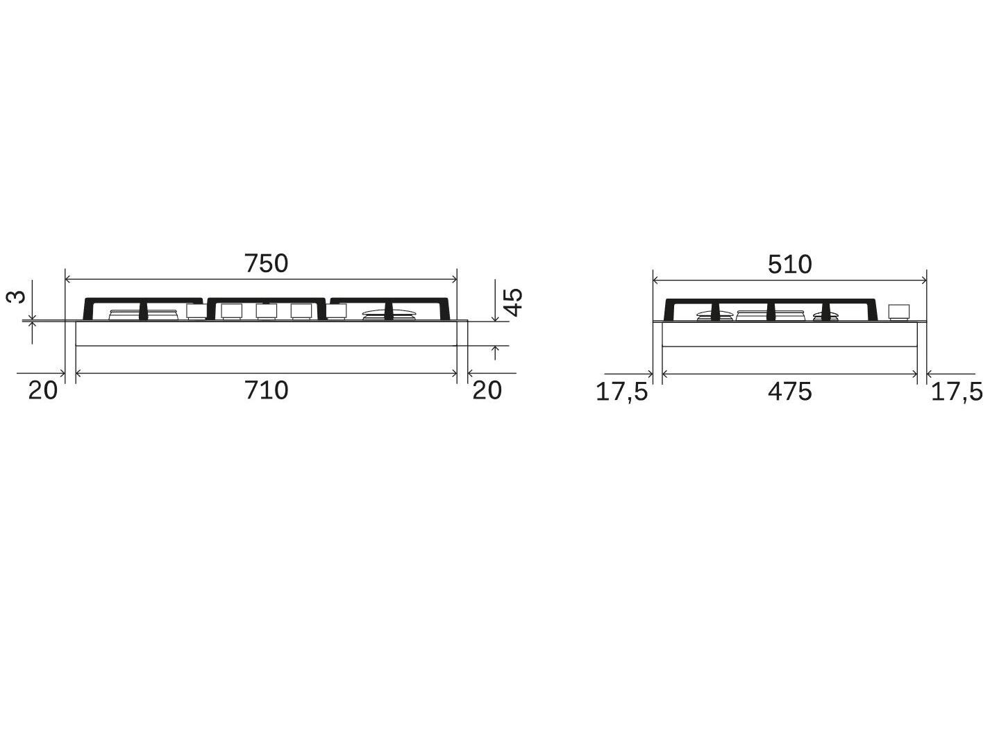 Газовая плита из нержавеющей стали Ilve Professional Plus ARCH-00067742 - Вид №2