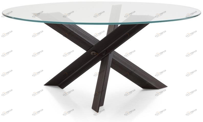 B&B Italia Круглый стол для гостиной из стали и стекла sun-id-1461236