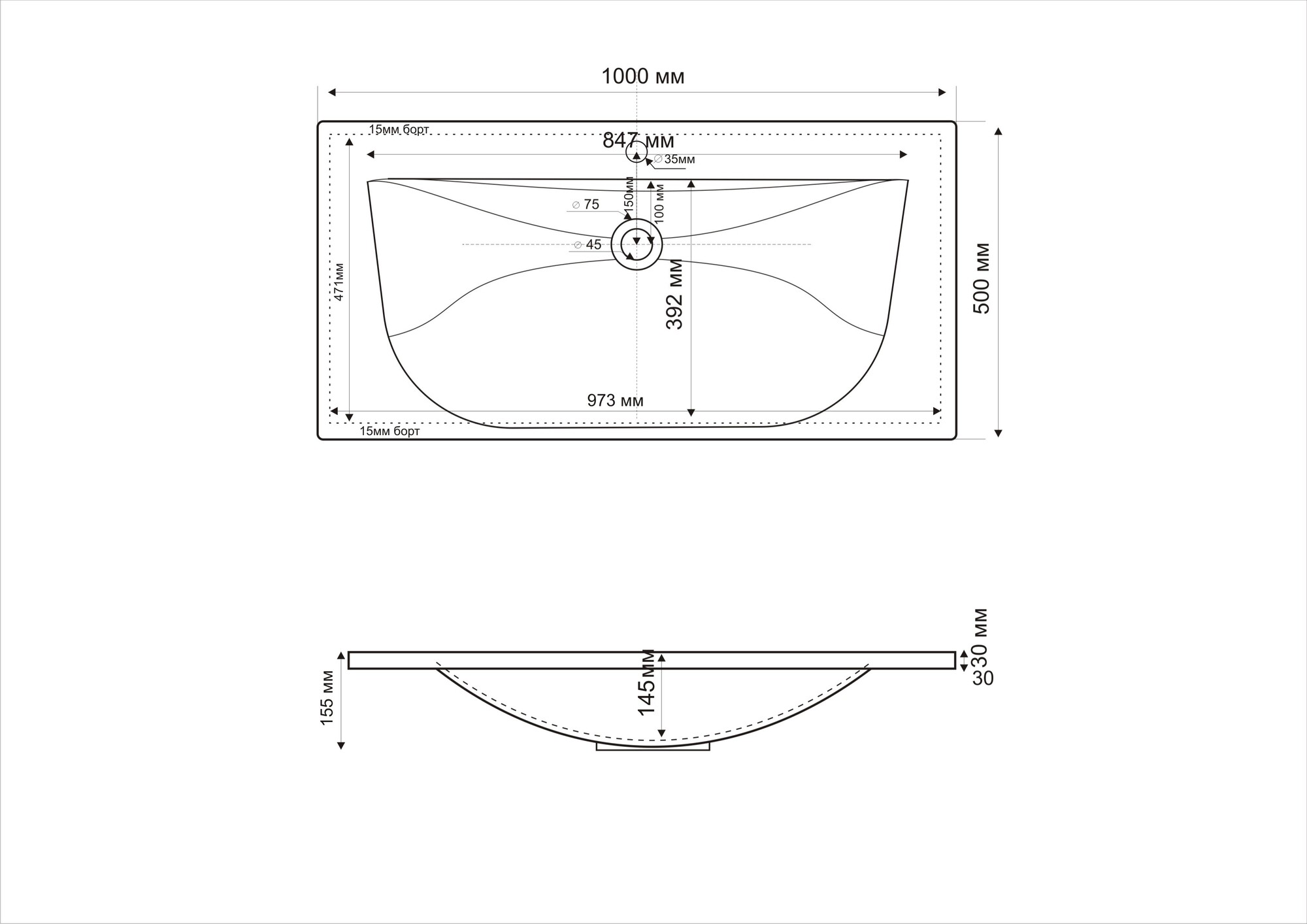 Мебель для ванной CEZARES PREMIER-HPL-100-2C-SO-MGN-BLUM-EST  - Вид №3