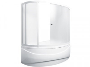 У03936 Шторка для ванны Catania 160*100*140 хром/белый 1 Marka