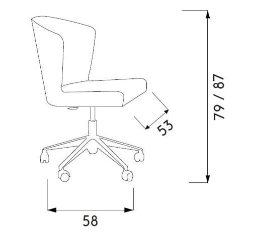Операционный офисный стул с колесами Cider Edition MILA ARCH-00084077 - Вид №3