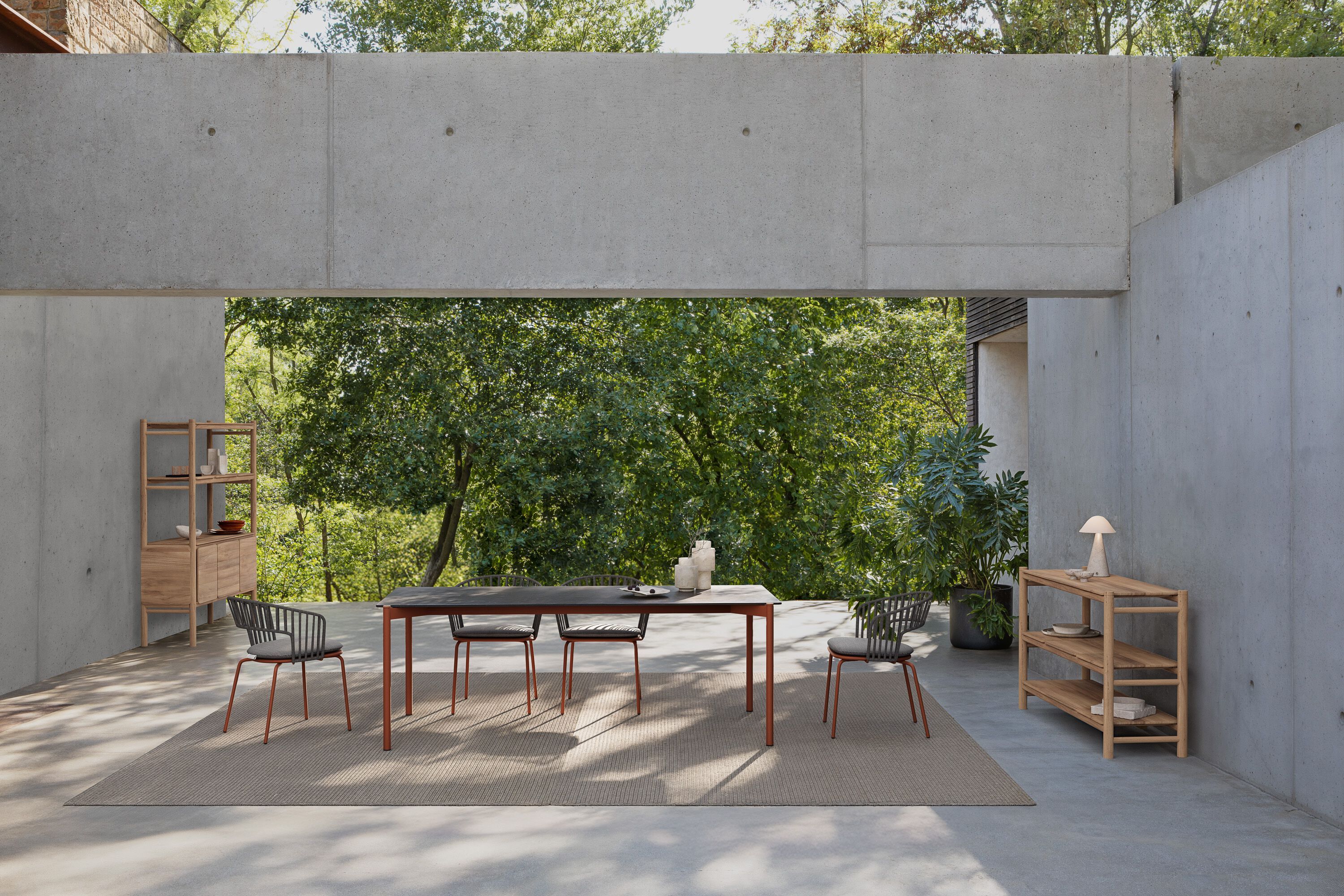 Прямоугольная Садовая консоль из тикового дерева Atmosphera Панама ARCH-00055320 - Вид №3