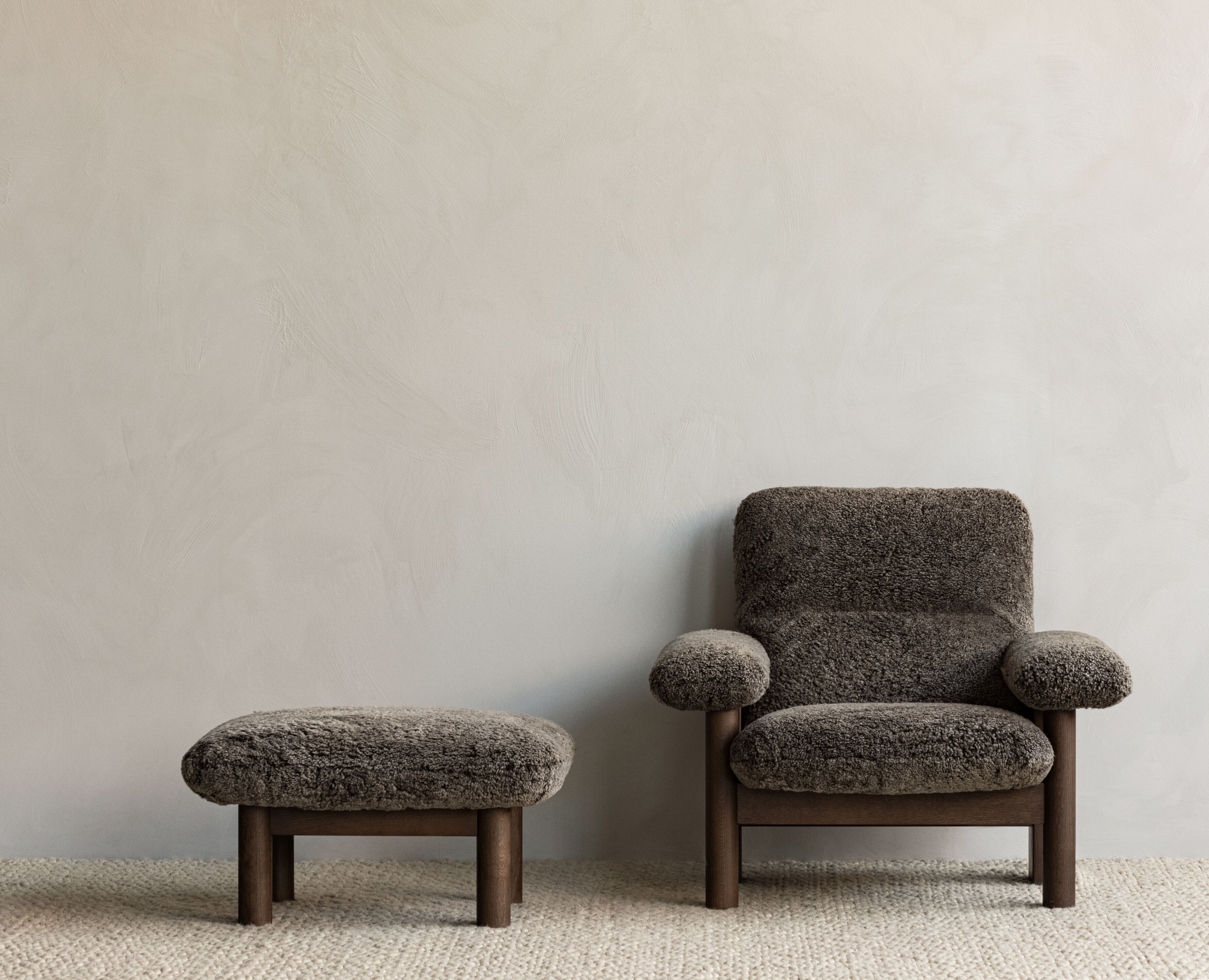 Кресло из овечьей шерсти с подлокотниками Audo Copenhagen Бразилиа ARCH-00127907 - Вид №6