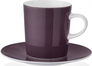 10658033 Mix&Match Чашка кофейная с блюдцем Mix&Match Синергия 100мл, фарфор (черная смородина) Фарфор костяной