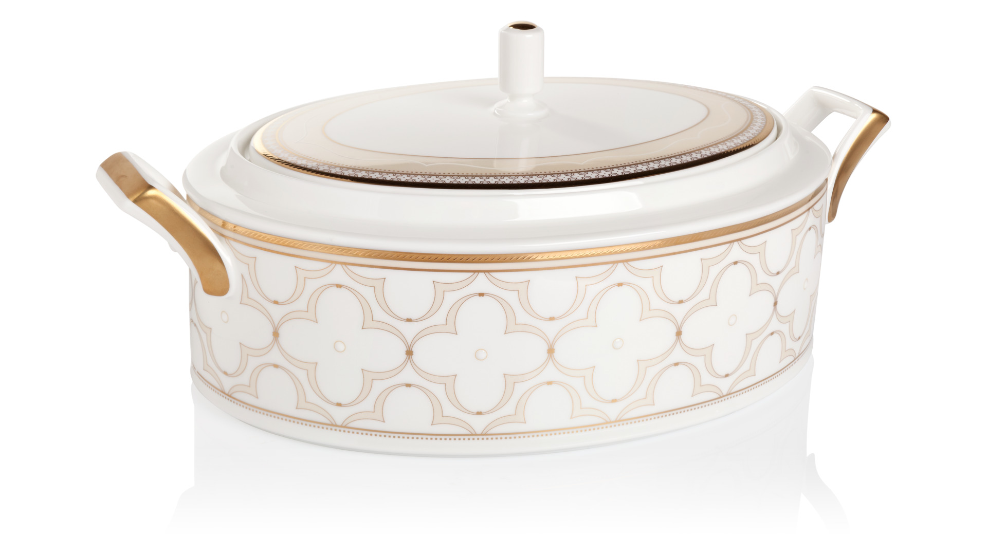 10647525 Noritake Сервиз столовый Noritake "Трефолио,золотой кант" на 6 персон 25 предметов Фарфор костяной  - Вид №1