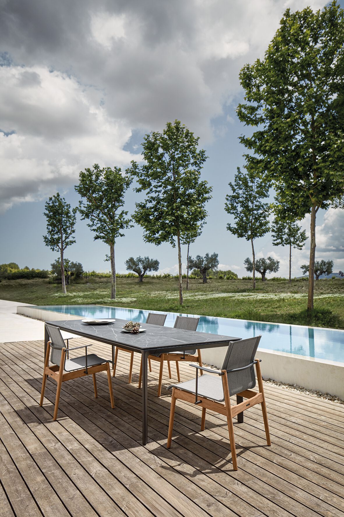 Прямоугольный садовый стол с керамической столешницей Gloster ARCH-00049605 - Вид №15