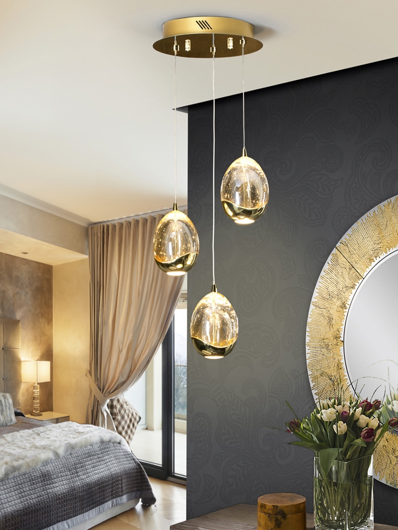 064322 Люстра LED 3L Ø25 золотая Schuller Rocio 