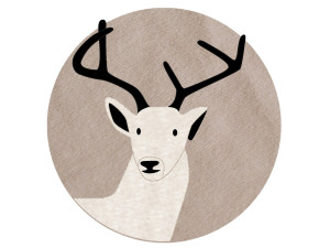 Круглый хлопковый коврик для детей