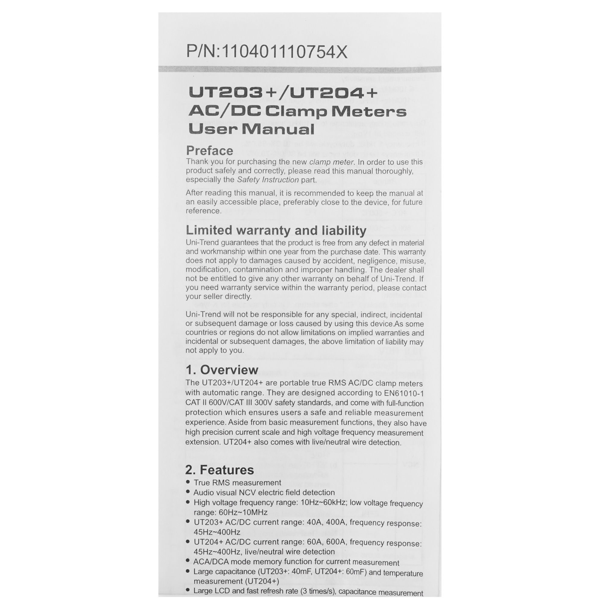 Клещи UNI-T UT203+ 9110941 STDN-0132400 - Вид №7