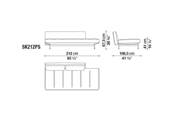 Кожаный диван с полуостровом B&B Italia SAKé ARCH-00023880 - Вид №13
