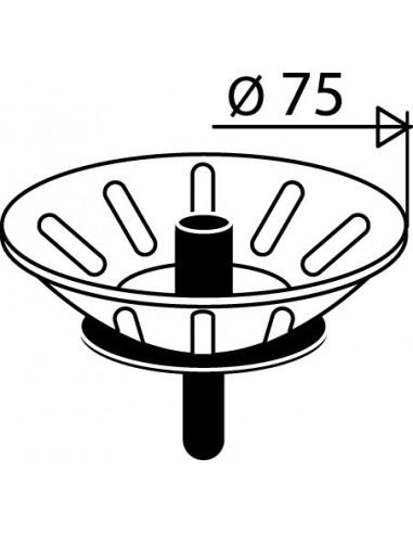 390800 142 00  Корзина для ручного ситечка для мойки 90 мм, д. 75 мм, белая Valentin Белый  - Вид №2