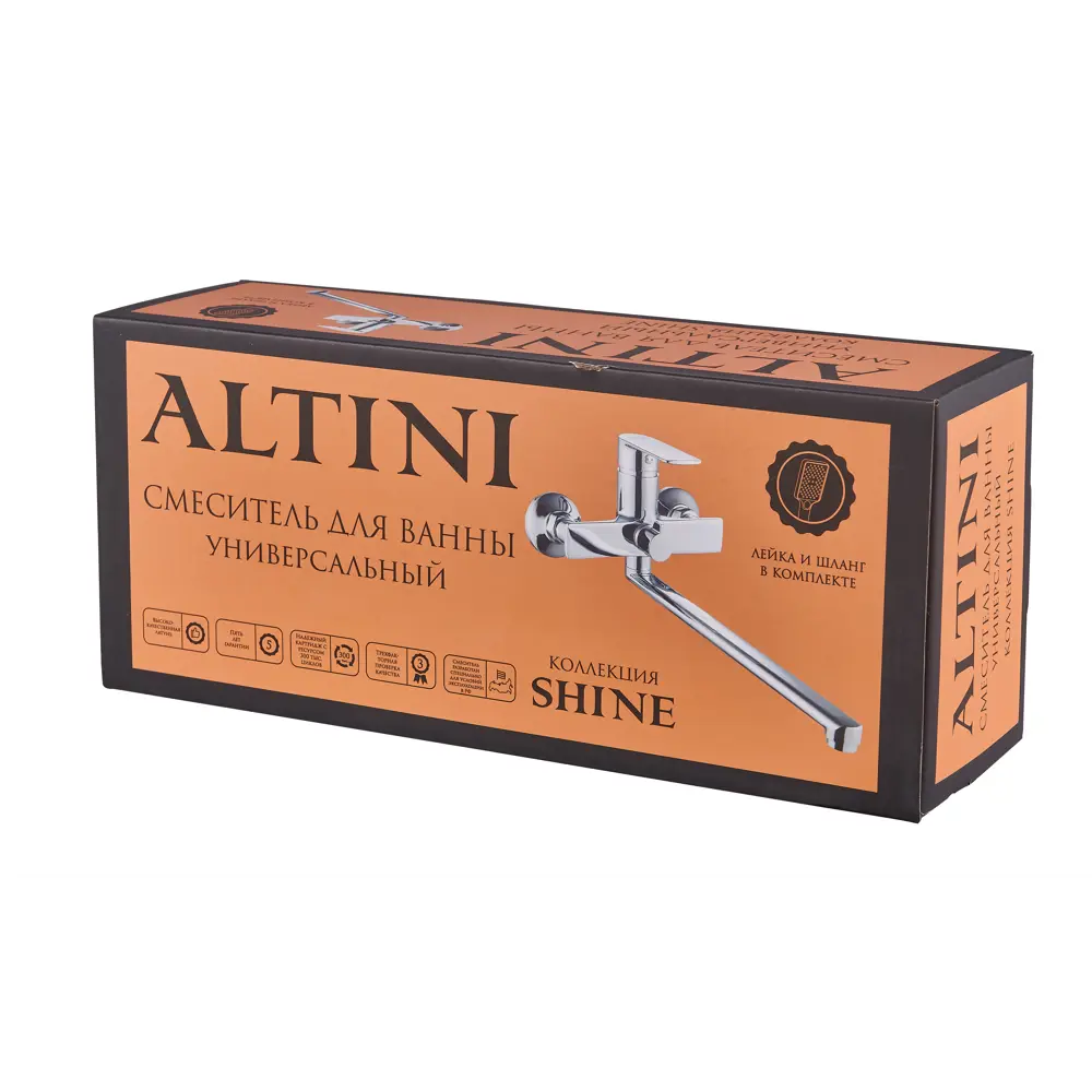Смеситель для ванны Altini Shine 90531000-C однорычажный универсальный цвет хром 89396458 STLM-2199922  - Вид №6