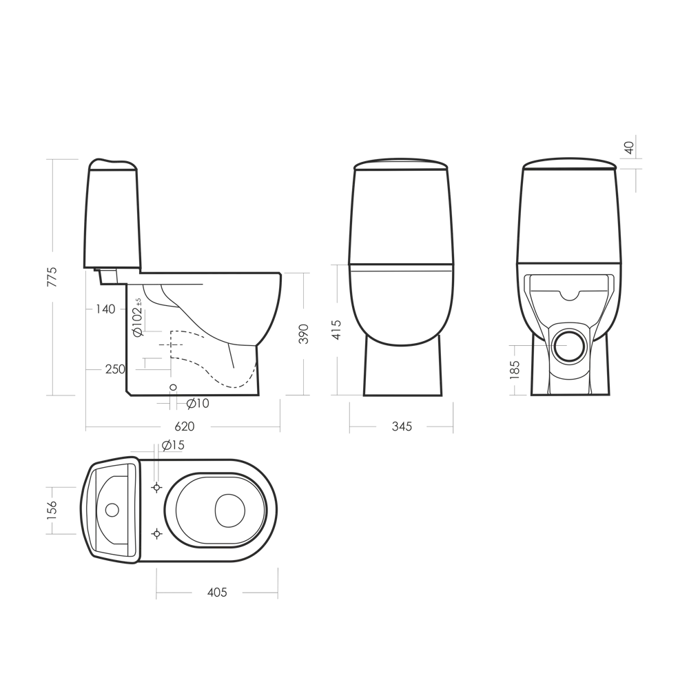 Унитаз-компакт Sanita Luxe Best Color Black SL DM сиденье с микролифтом цвет черный 88612368 STLM-2203473 - Вид №7