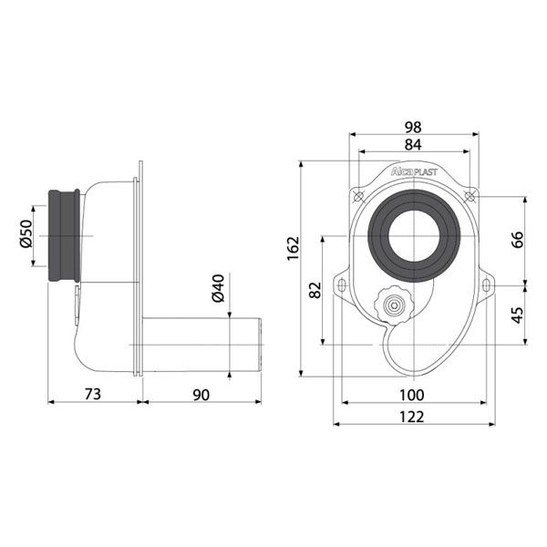Сифон для писсуара гор. А45В ALCA PLAST А45В Santreyd 151023 - Вид №1
