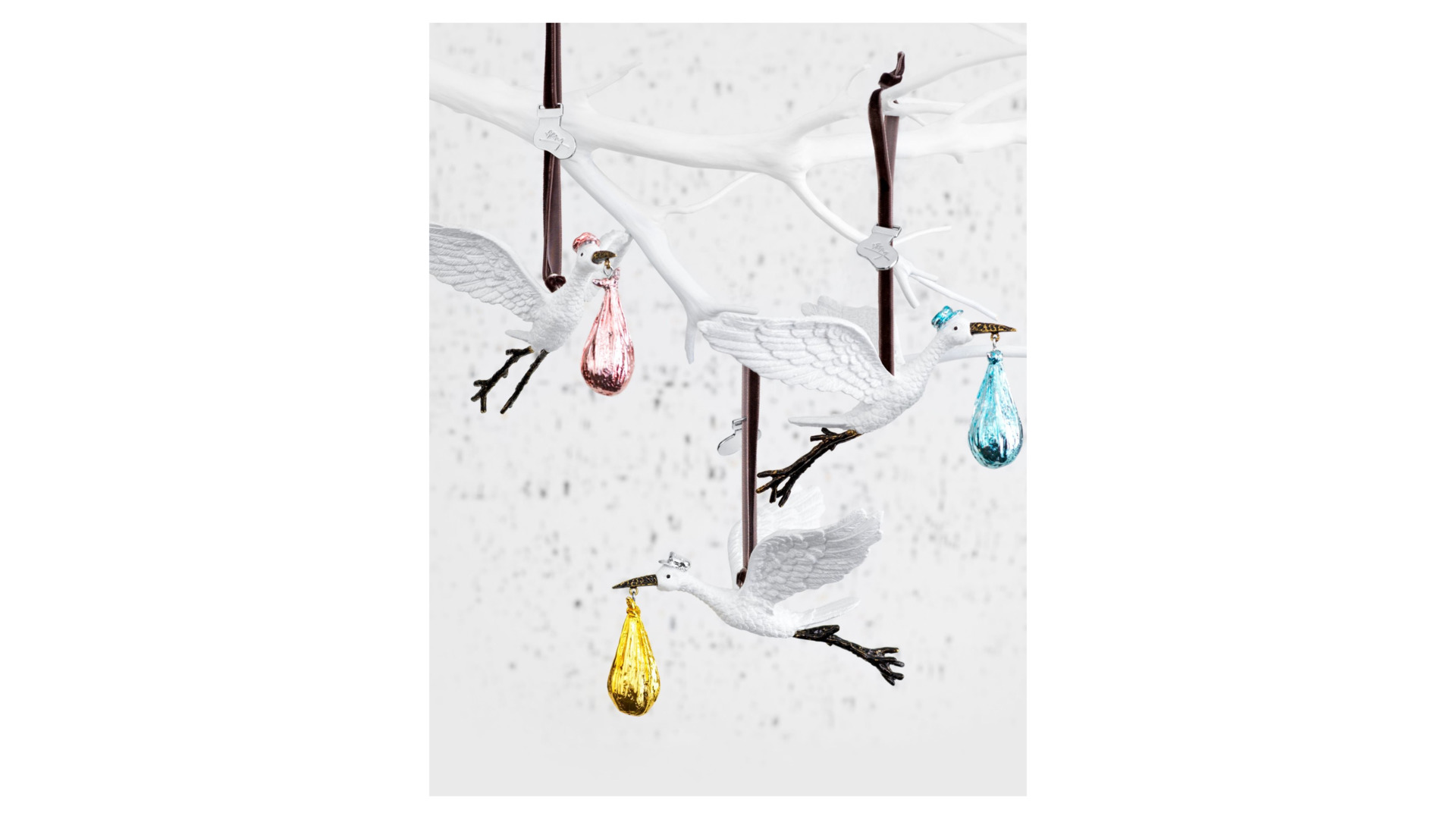 10663711 Michael Aram Декорат.украшение Michael Aram Аист 12см Никель  - Вид №2