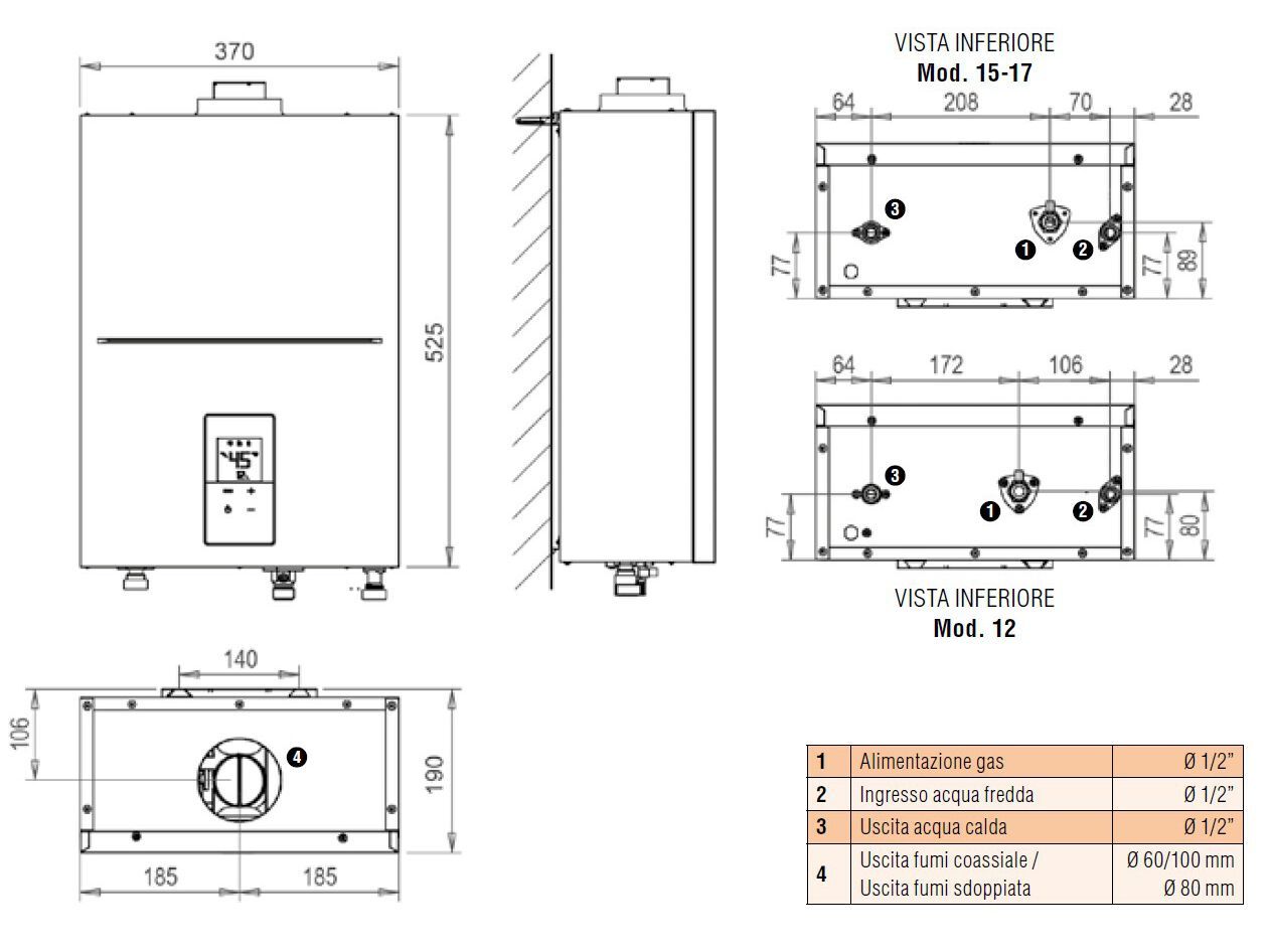 Газовый водонагреватель Lamborghini CaloreClima ESTORIL ARCH-00031397 - Вид №2