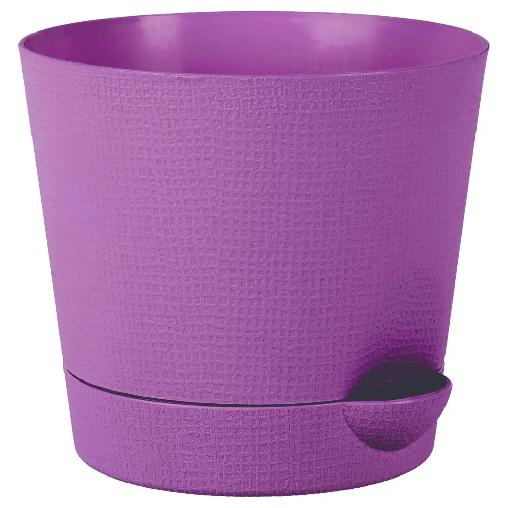 Горшок цветочный Тек.А.Тек Партер ø9.5 h9 см v0.35 л пластик сиреневый STLM-2111557