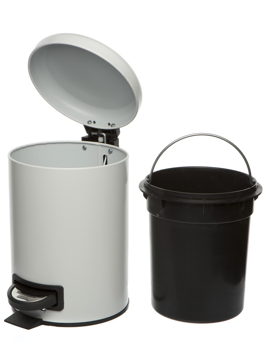 Вёдра с педалью и крышкой Pavo 3L White NAVAKO 11533 - Вид №2