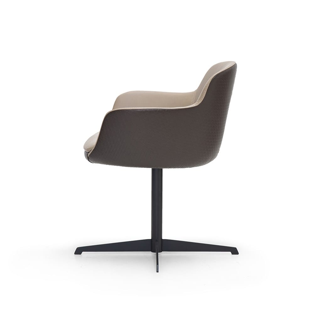 Вращающееся кресло из оленьей кожи с 4 спицами Formitalia Kowloon ARCH-00107572 - Вид №2