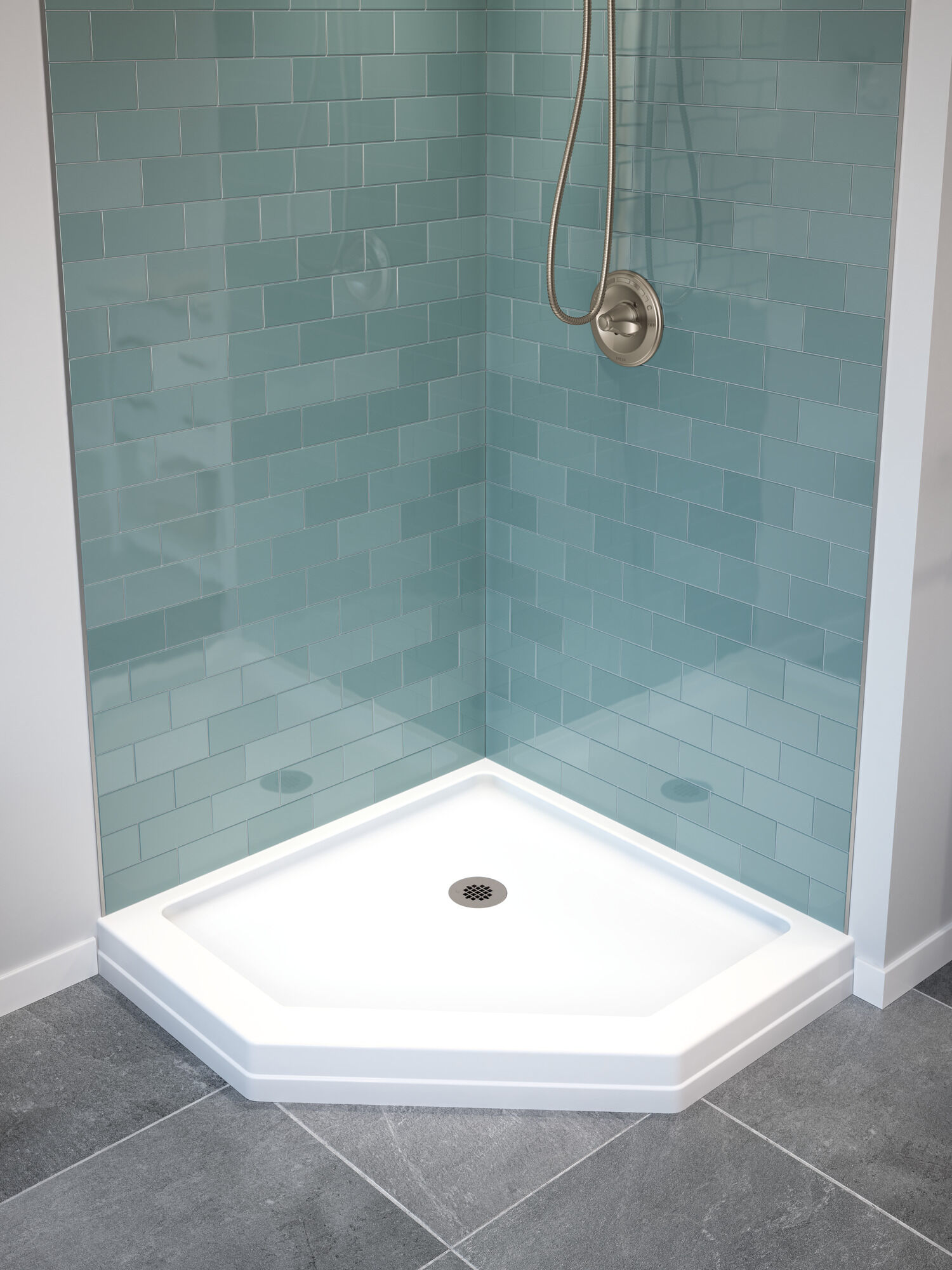 Душевой поддон Neo Angle 38 дюймов Delta Faucet 422062 - Вид №8