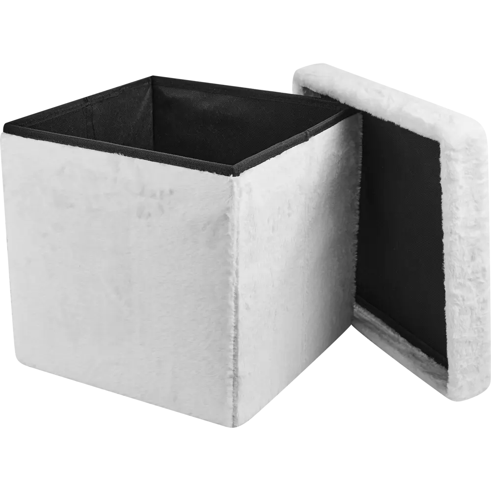 Пуф Ezzio с мягкой обивкой 38x38x38 см цвет белый Atmosphera STLM-2152145 - Вид №1