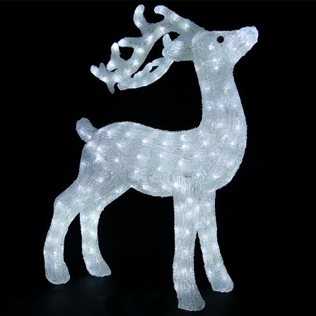 Световая Фигура "Олень" 3D ELKI СВЕТОВЫЕ ФИГУРЫ 017727 Белый  - Вид №1