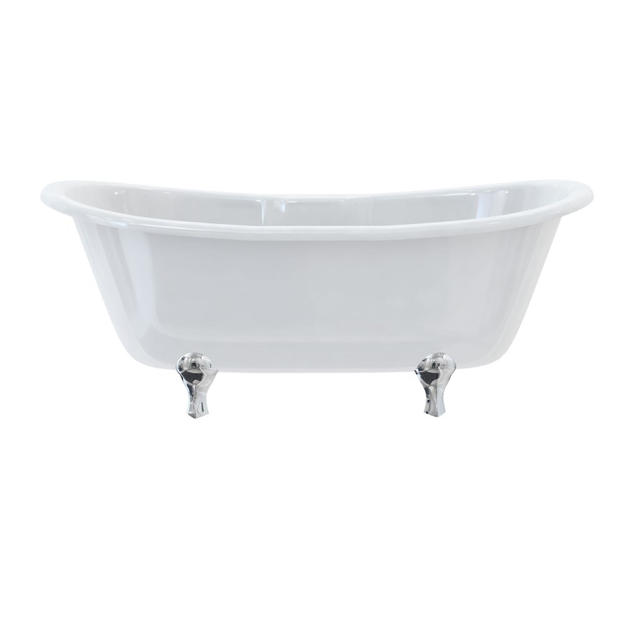 Burlington Двухсторонняя ванна Bateau с роскошными ножками с ножками Luxury Classic в белом цвете L3W T10F  - Вид №6