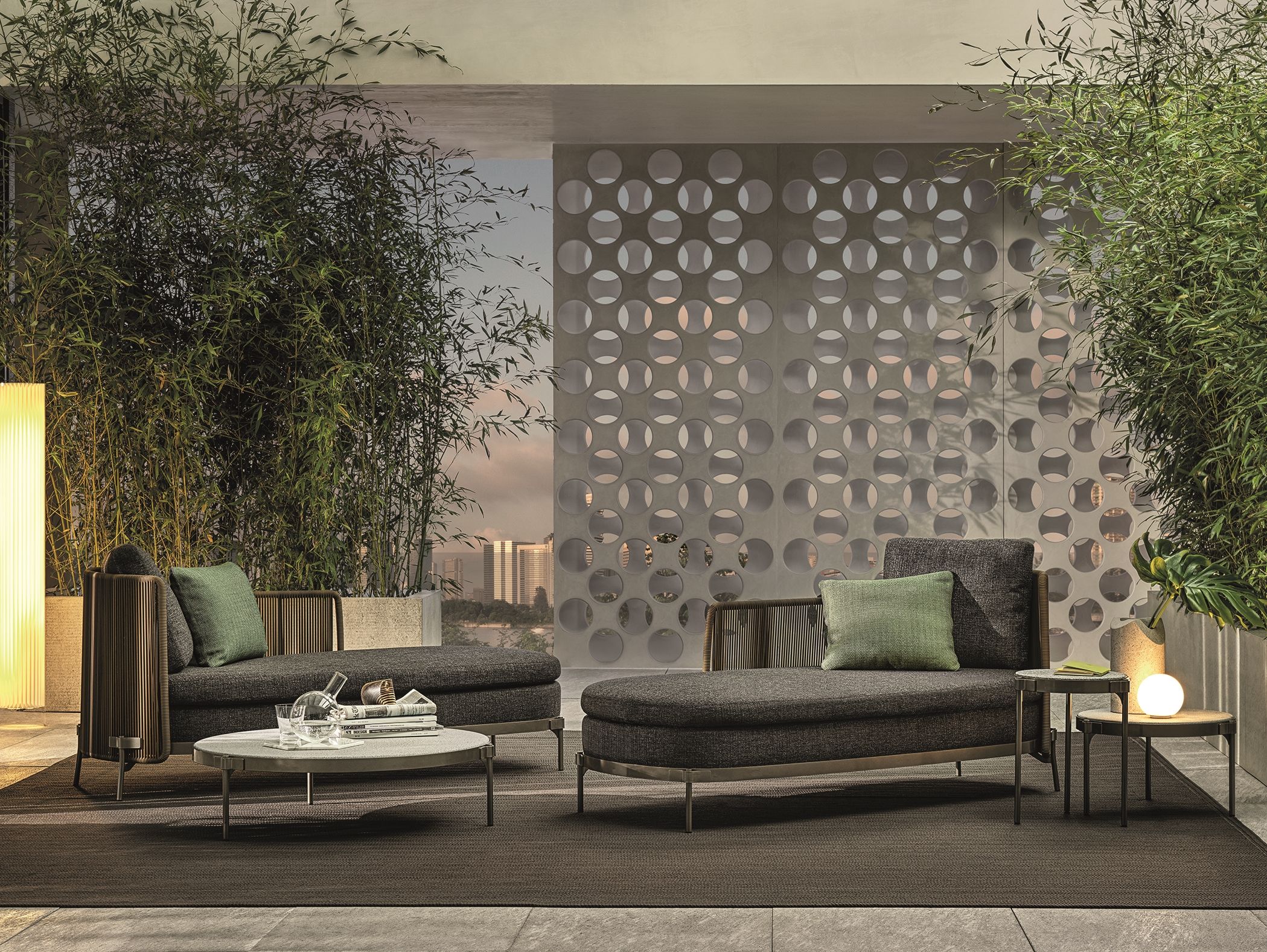 Открытый спальный мешок с мягкой тканью Minotti Tape Cord Outdoor ARCH-00052853 - Вид №3