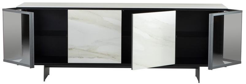 Tonin Casa Комод из стекла и керамогранита с распашными дверцами sun-id-1422625 - Вид №4
