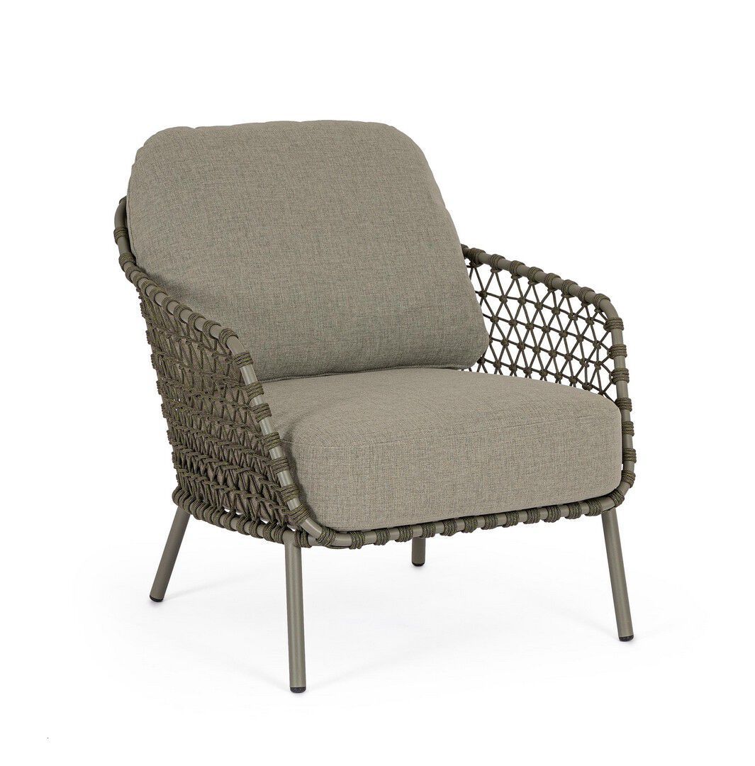 Веревочное и тканевое садовое кресло с подлокотниками BIZZOTTO Ivissa ARCH-00152948 - Вид №8