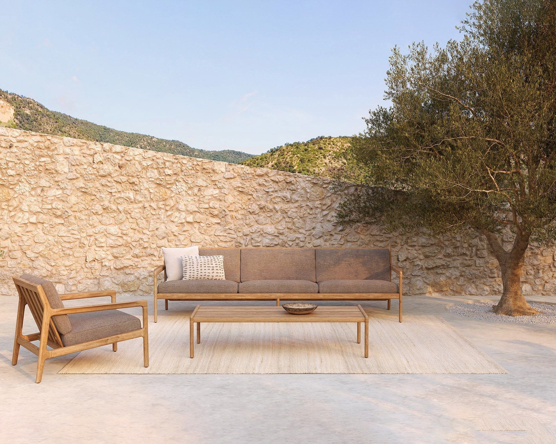 Открытый полиамид сплошной цвет подушки Ethnicraft Mystic Ink ARCH-00137849 - Вид №3