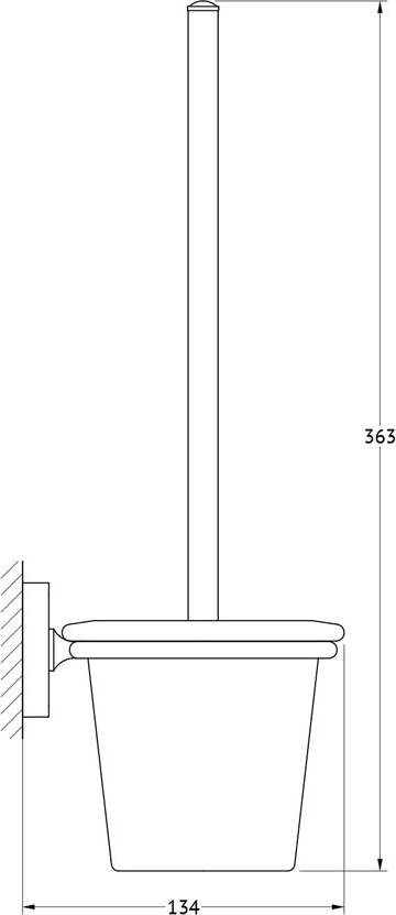 AVA 070 Держатель с туалетным ершом с крышкой ELLUX Avantgarde - Вид №1