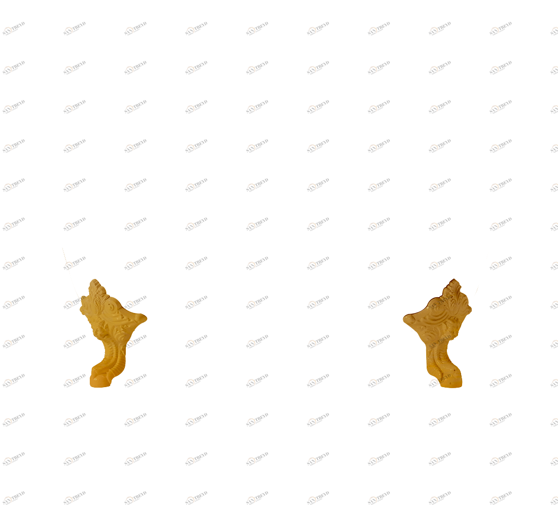 Gentry Home Bexley Cast iron bathtubs with feet Gold leaf GH101480 