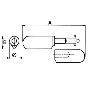 KH180-32mm петля каплевидная Santreyd LK01-1075