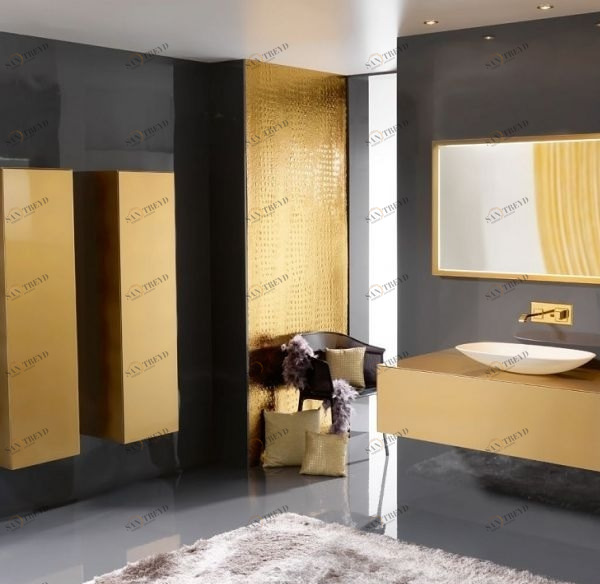 ШКАФ ДЛЯ ВАННОЙ КОМНАТЫ EDEN40 D/G  ЦВЕТ ЗОЛОТО Ambiance Bain EDEN40DG