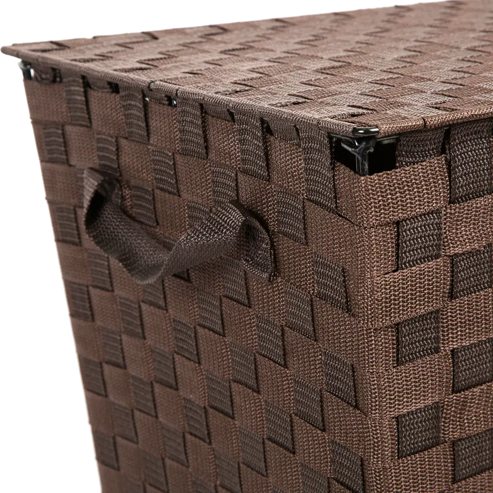 Корзина для белья Storidea HXL09-N081 складной с крышкой полипропилен/металл цвет тёмно-коричневый 12886945 STLM-2118217 Без серии - Вид №4