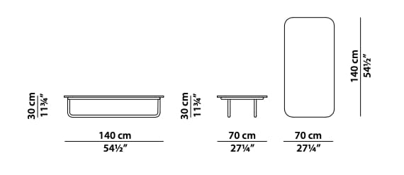 Бетонный прямоугольный садовый столик Baxter Аризона ARCH-00134475 - Вид №3