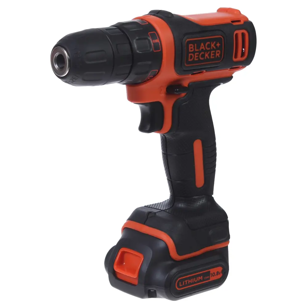 Дрель-шуруповерт аккумуляторная Black&Decker BDCDD12, 10.8 В Li-ion 2х1.5 Ач 81976638 STLM-2008654 BLACK + DECKER 