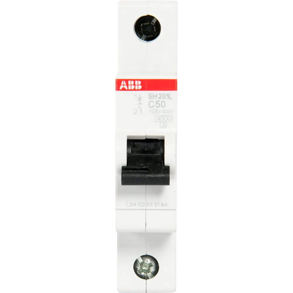 Автоматический выключатель ABB SH201L 1P C50 А 4.5 кА 2CDS241001R0504 12486415 STLM-2153575  - Вид №1