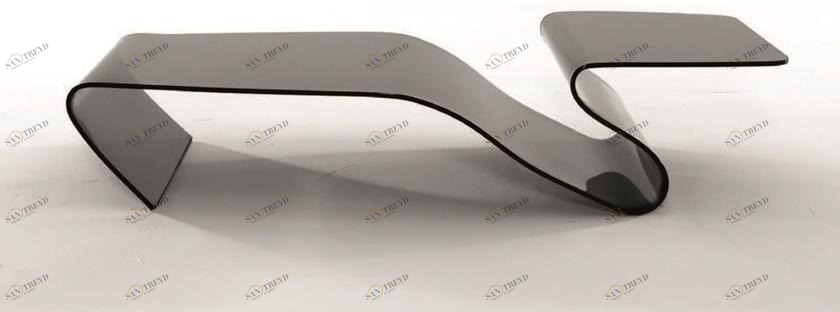 Tonin Casa Низкий стеклянный журнальный столик с журнальной стойкой  T6223 